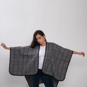 PLAID COLOR RUANA 2
