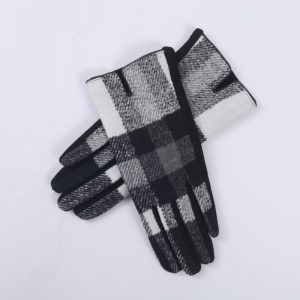 GUANTES DE MODA CON ESTAMPADO A CUADROS